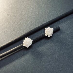 Sterling Silver Rose Earrings Silver Gold or Rose Gold Rose Stud Earrings Petite